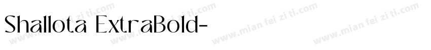 Shallota ExtraBold字体转换